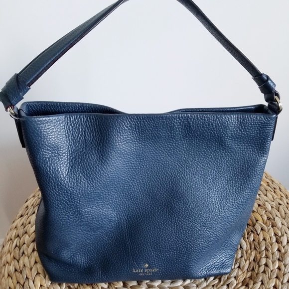 kate spade Handbags - Kate Spade New York blue pebbled hobo shoulder bag